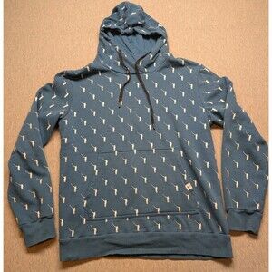 No Laying Up NLU Golf Hoodie Sweatshirt AOP Golfer Logo Print Mens XL Blue